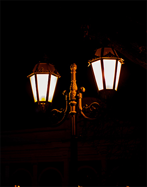 Lámpara de calle antigua