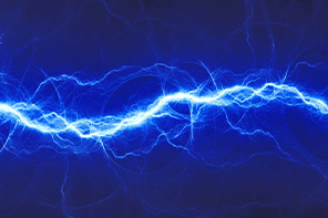 Luces relámpago que simbolizan la energía